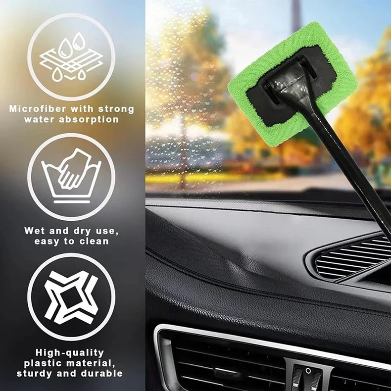 Microfiber Car Wiper Windshield Cleaning Auto Glass Window Cleaner Brush Tool