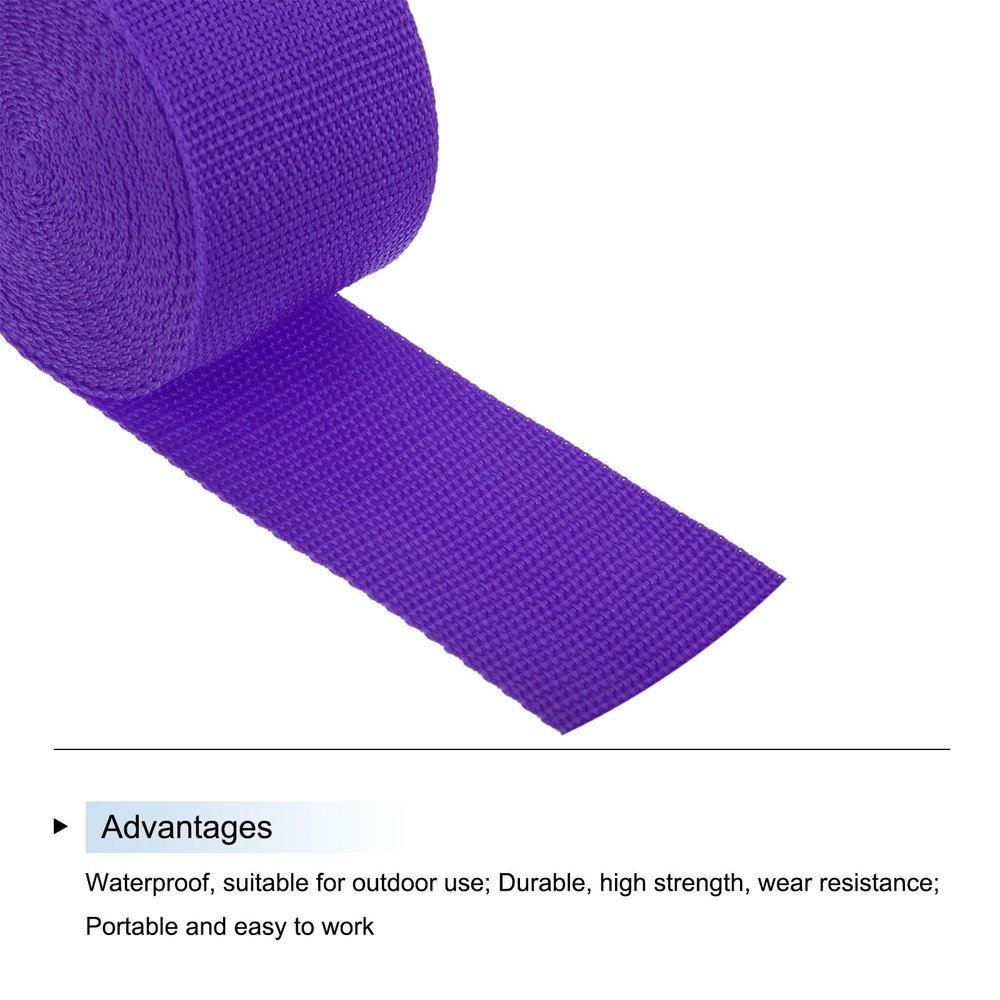 Lightweight Polypropylene Webbing Strap 5cm 5 Yard Dark Purple