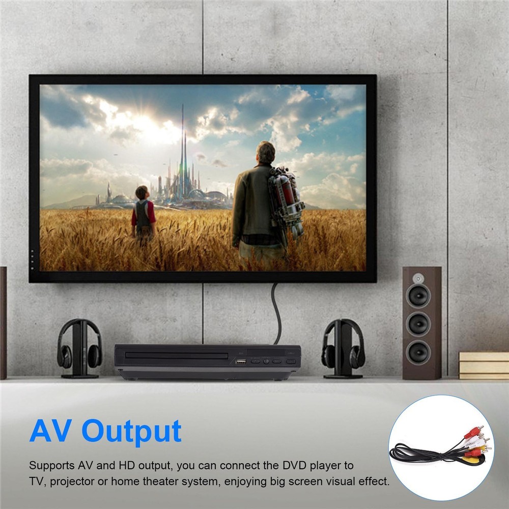 Home DVD Player With AV Output For Big Screen Visual Experience