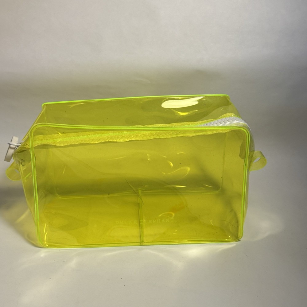 Drunk Elephant Makeup Bag Dop Kit Translucent Neon Yellow