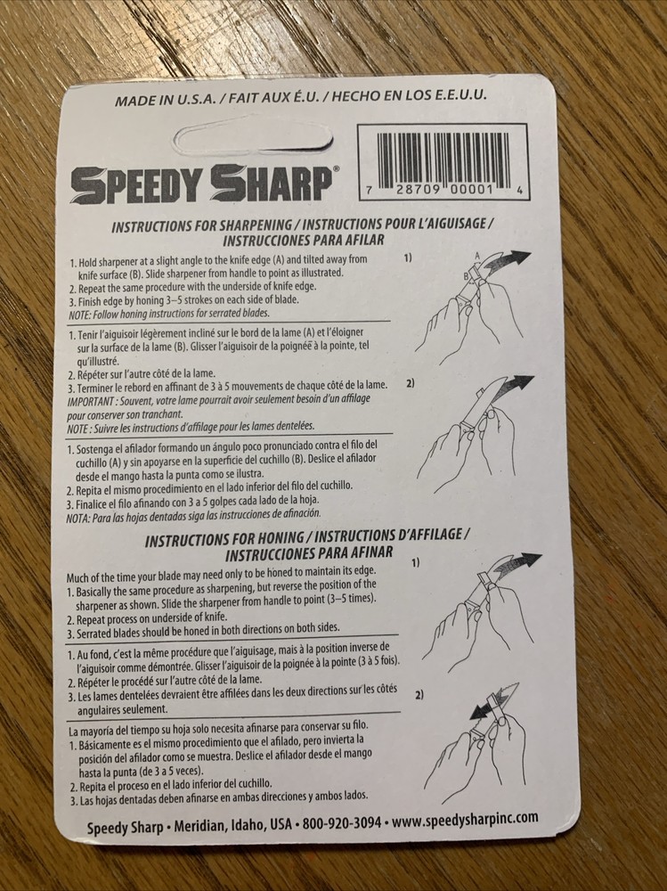 "The Original" Speedy Sharp Carbide Sharpener, Knife Sharpener, red