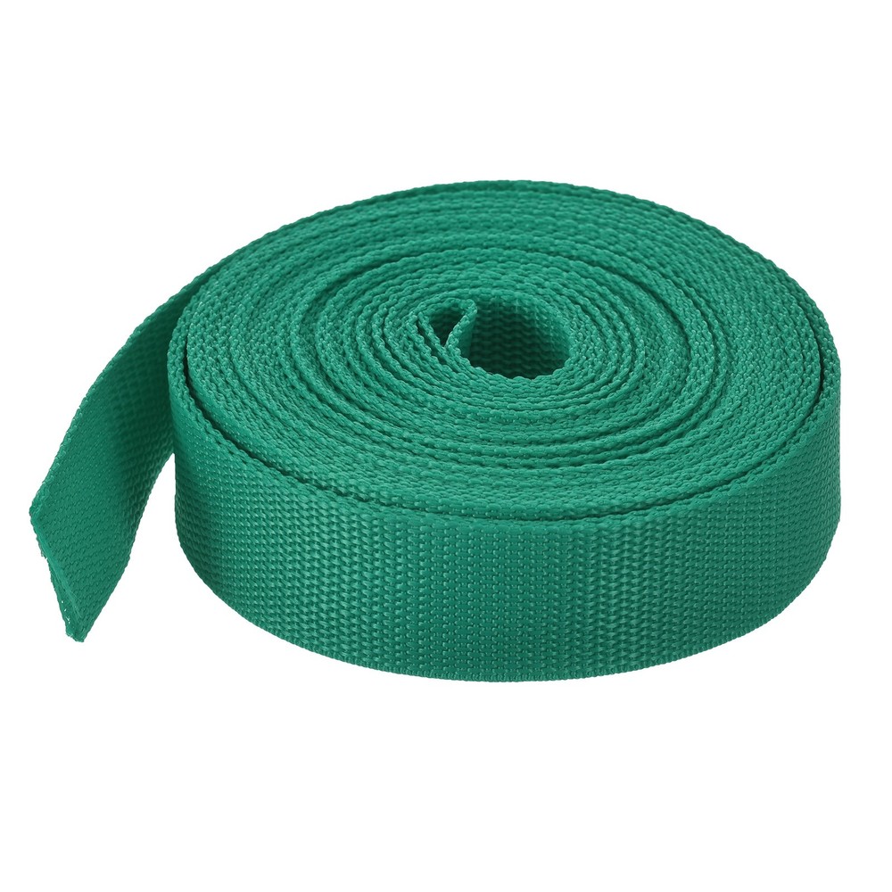 Lightweight Polypropylene Webbing Strap 3.8cm 10 Yard Green