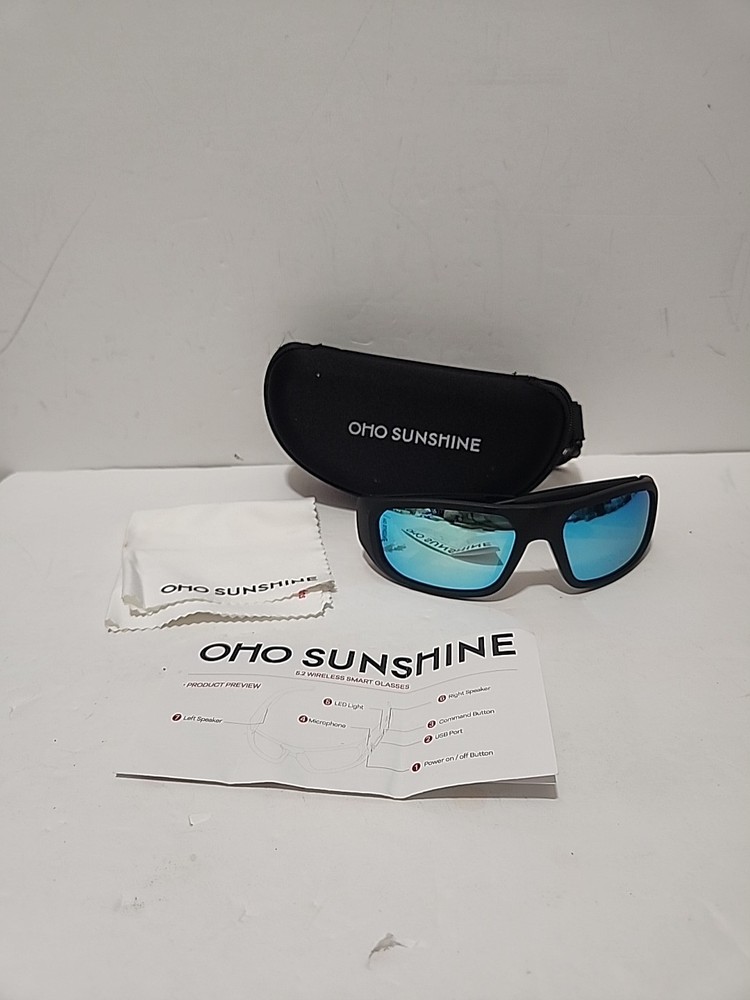 OhO Smart Glasses,Polarized Sunglasses with Bluetooth Speaker,Athletic/Outdoo...