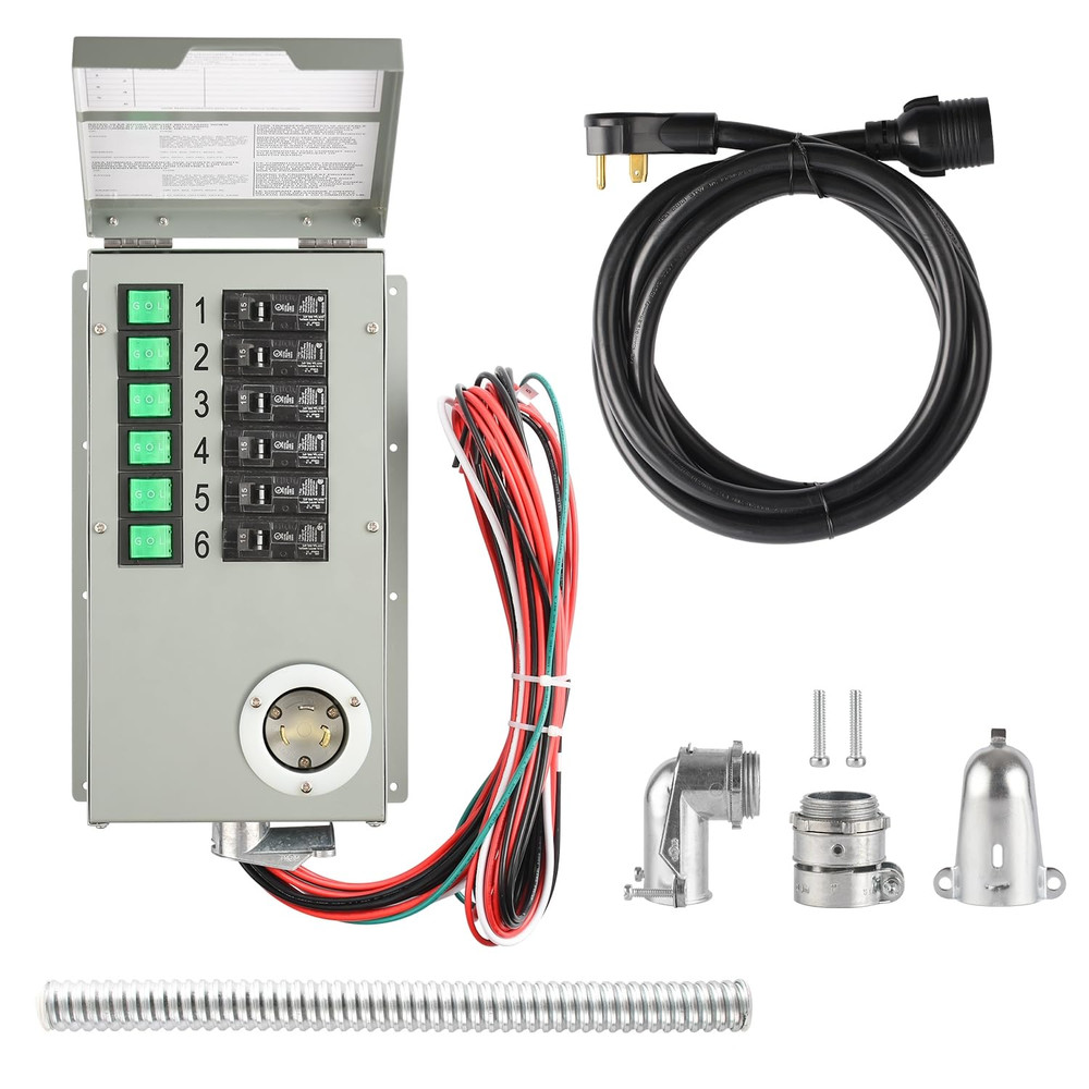 Nature'S Generator Transfer Switch 6 Circuits 120V 30A Non-Automatic UL Power Tr