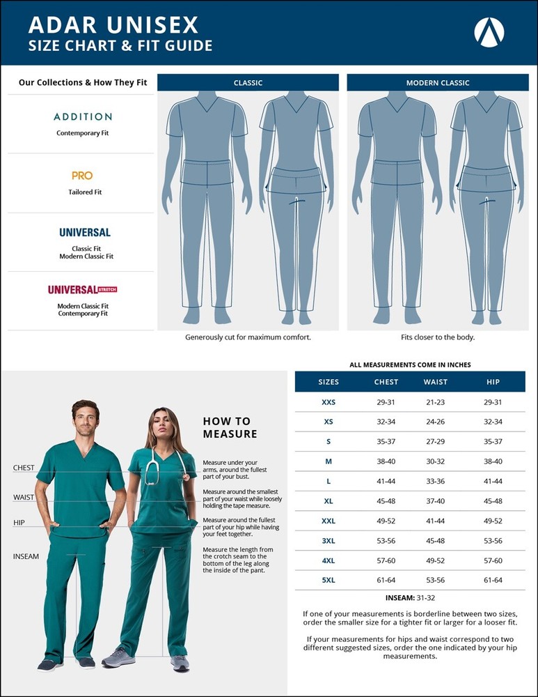 Adar Universal 39" Scrub Lab Coat with Inner Pockets Very Comfortable