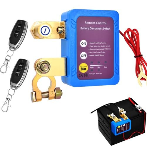 Remote Battery Disconnect Switch 12V, 240A Smart Voltage Sensitive Car Kill