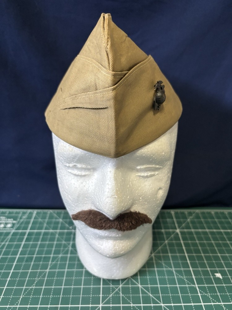 WW2 USMC Named Tan Overseas Hat