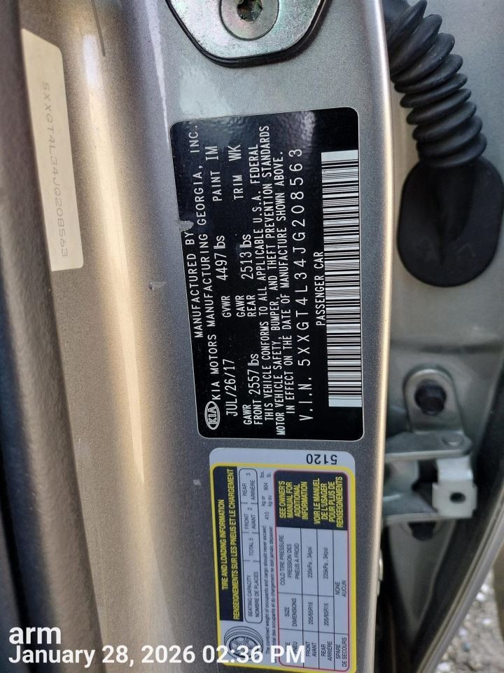 LEFT REAR DOOR WINDOW REGULATOR OEM 2019 KIA OPTIMAKIA