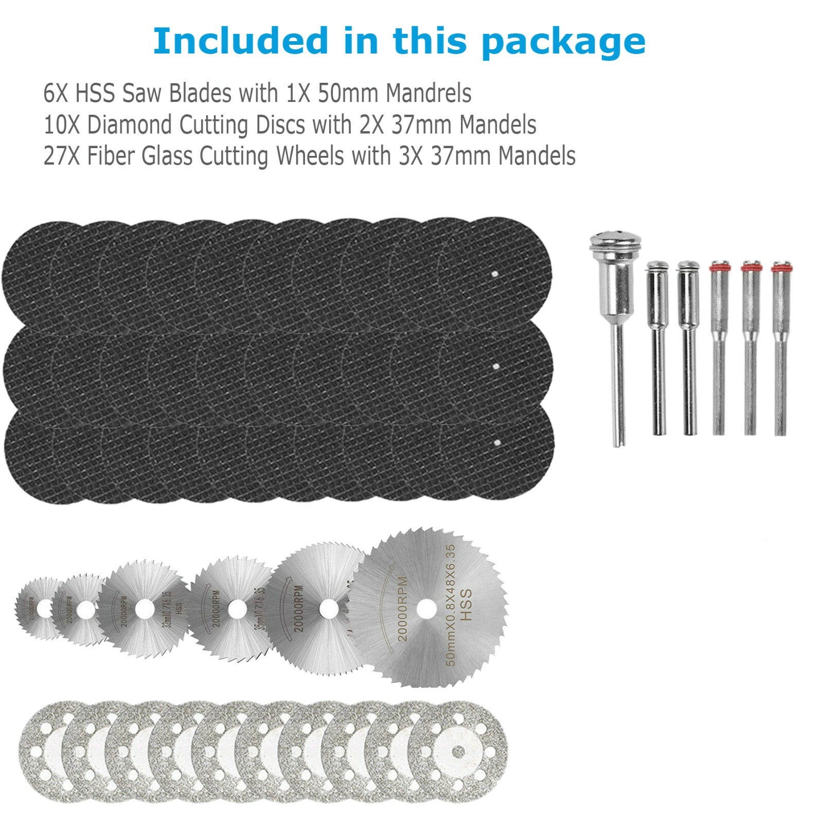 50x Diamond Cutting Wheel For Dremel Rotary Tool Die Grinder Metal Cut Off Disc