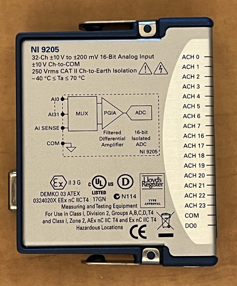 National Instruments NI 9205 cDAQ Analog Input Module, 32 Channels