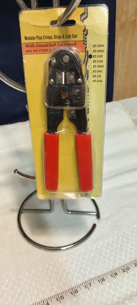 Modular Plug Crimps Strips and Cuts Tool HT-210C Core Cables 93-100-020