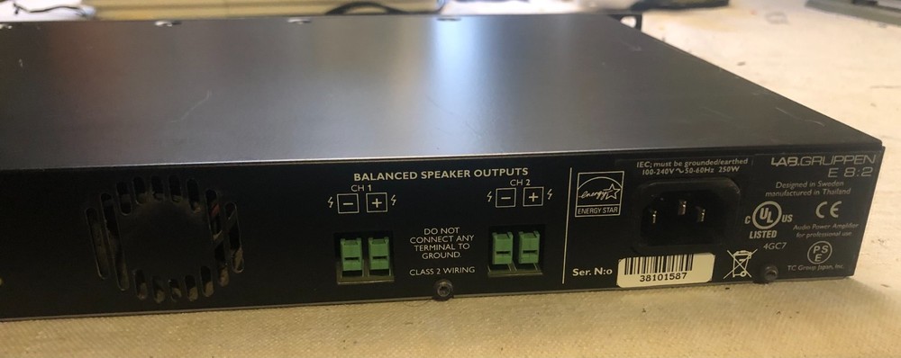 Lab Gruppen E8:2 power amplifier