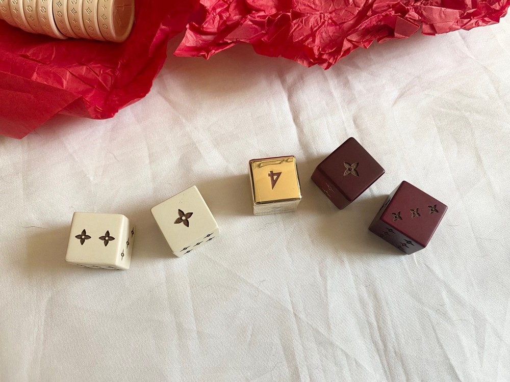 Louis Vuitton 2026 CNY monogram backgammon chips & dices in box