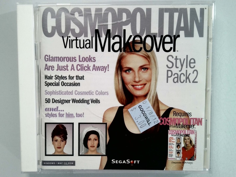 COSMOPOLITAN Virtual Makeover Style Pack 2 CD-ROM Software Windows Mac PC