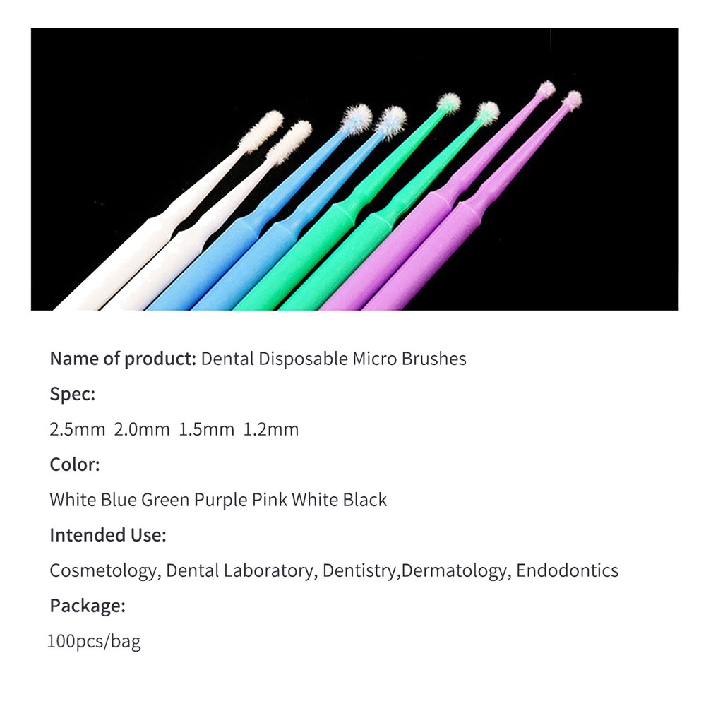 400 Microbrush Micro Brush Applicator Tips (Regular, Fine, Super Fine) Dental