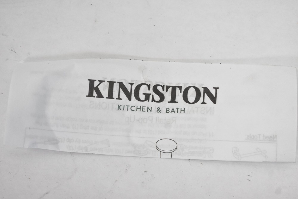 Kingston Overflow Drain Assembly Brushed Brass Kitchen & Bath Pop-Up Kit