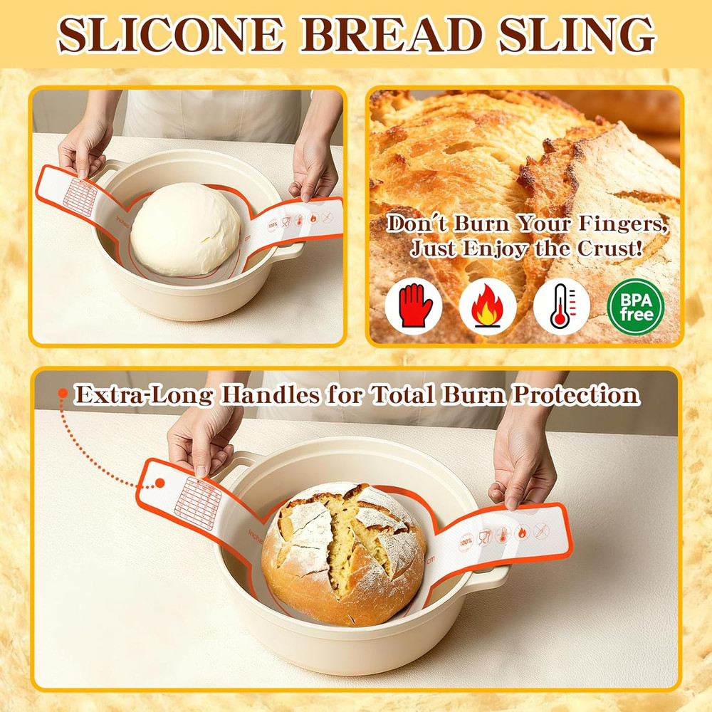 Complete Sourdough Starter Kit with Proofing Baskets and Baking Tools