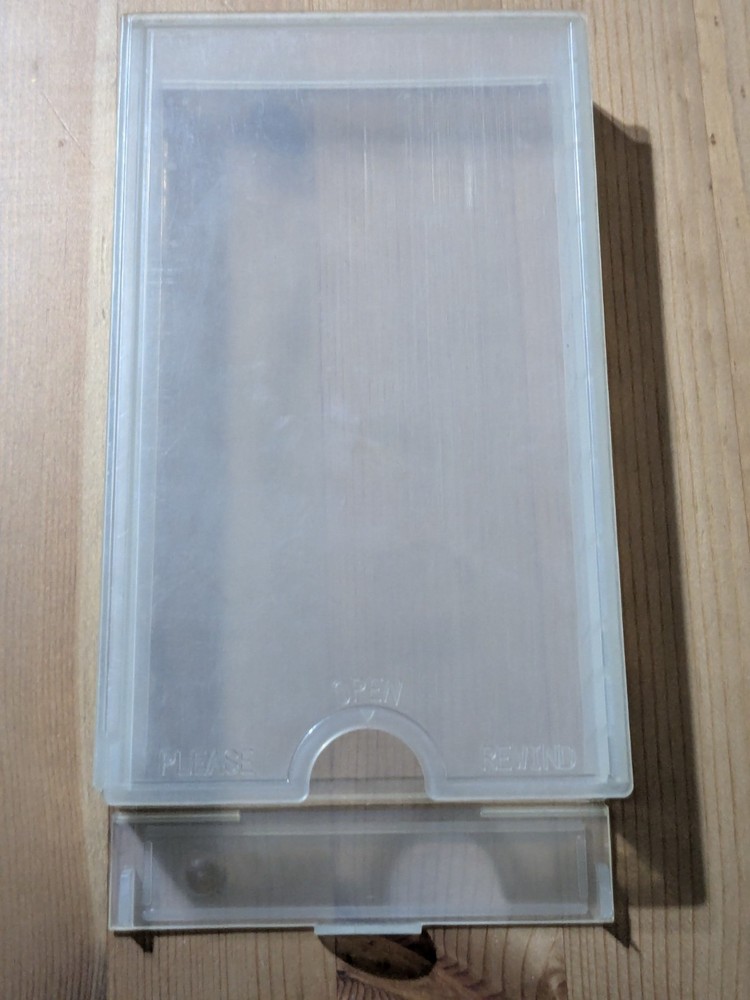 VHS Plastic Bottom-Open Protective Case