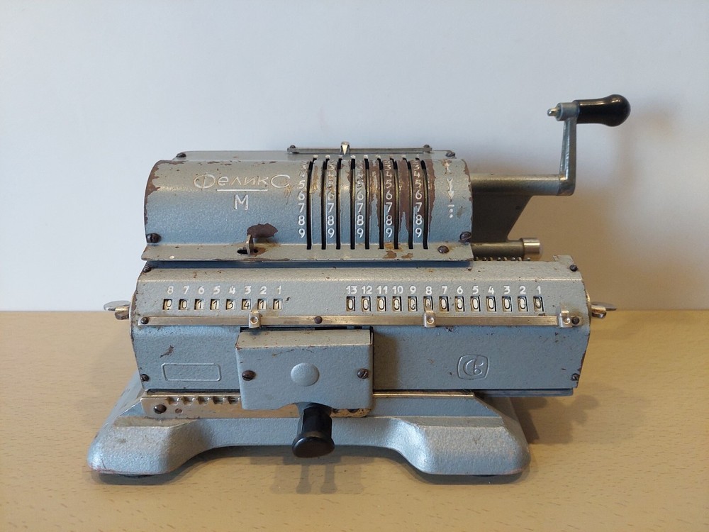 USSR Arithmometer Mechanical Calculator Felix. Soviet Original Adding Machine.