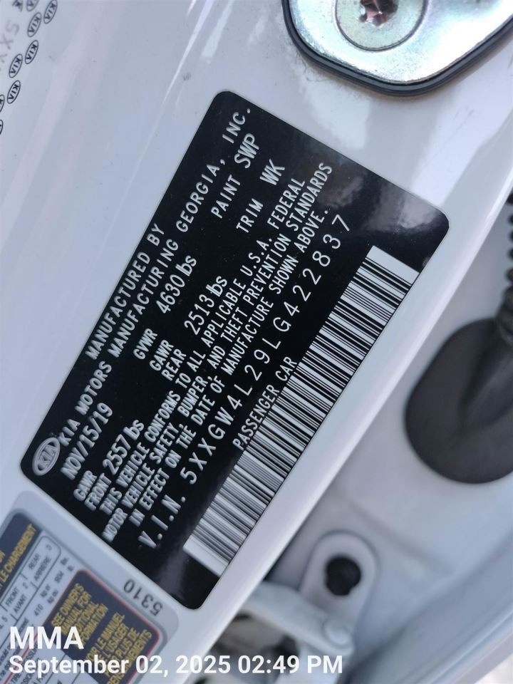 RIGHT REAR DOOR WINDOW REGULATOR OEM 2018 KIA OPTIMAKIA