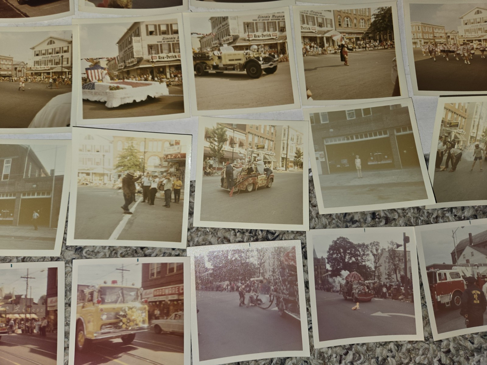 47 Vintage 1970's Fire Truck Parade Polaroid Photos,Levittown,Media,Pennsylvania