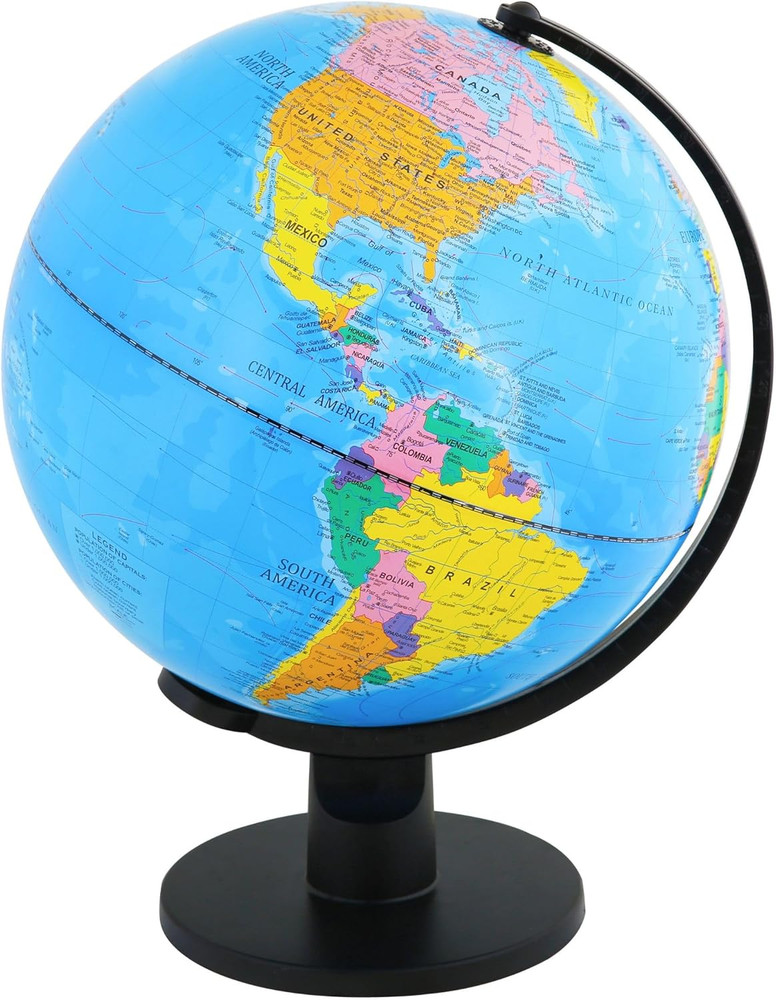 12"/30Cm World Globe Educational Political Map (12"/30Cm Diameter)