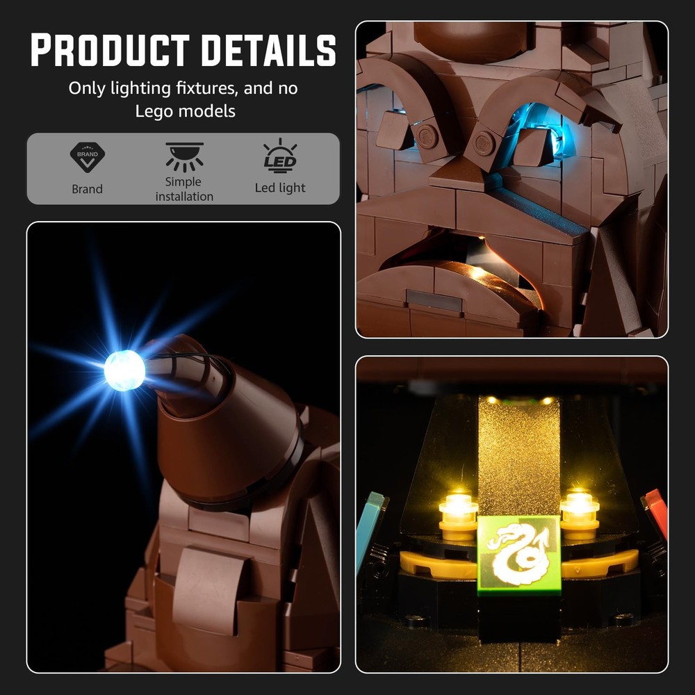 Lighting with Lego 76429 Sorting hat, Upgraded Talking Sorting Hat Model (No ...
