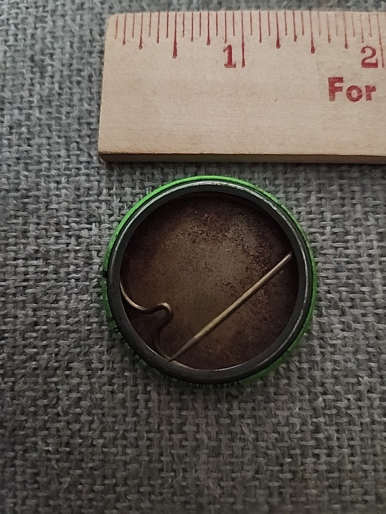 One Way Cross And Hand Religious Pinback Button VTG