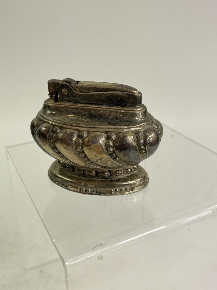 Silver plate Large table lighter Ronson Crown Excellent