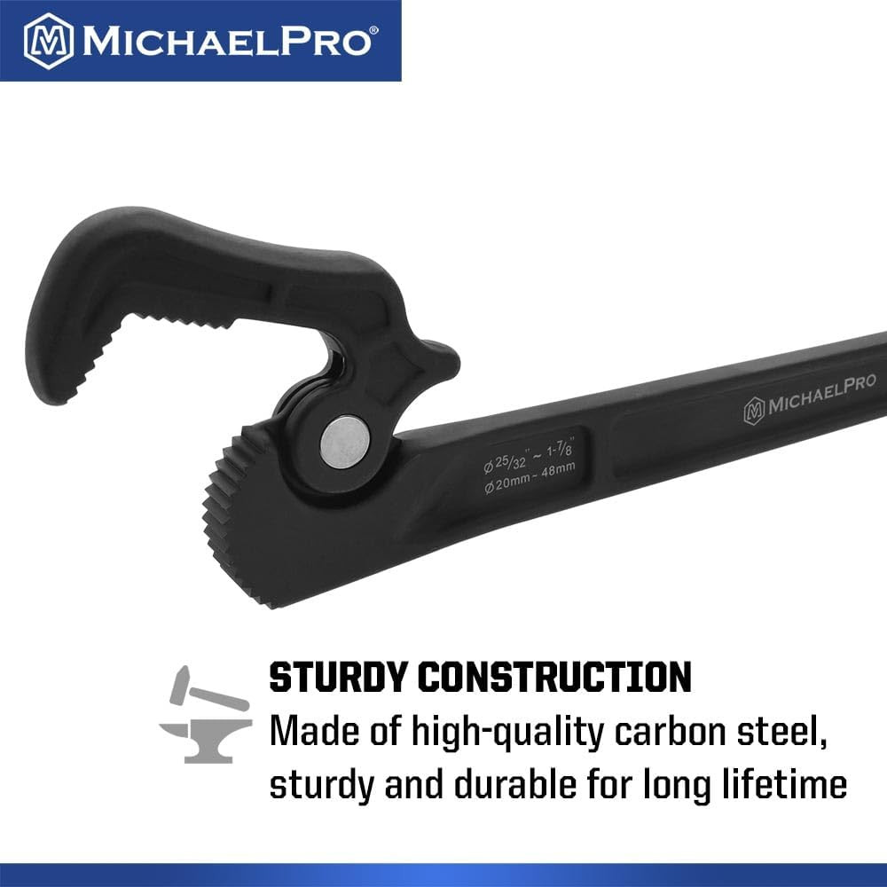 Self Adjusting Pipe Wrench, 14 Inch Multi-Function Spanner Adjustable Plumbing W