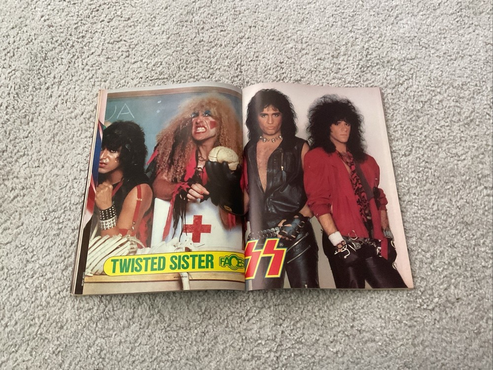 FACES METAL MUSCLE MAGAZINE FALL 1985 KISS VAN HALEN TWISTED SISTER MOTLEY CRUE