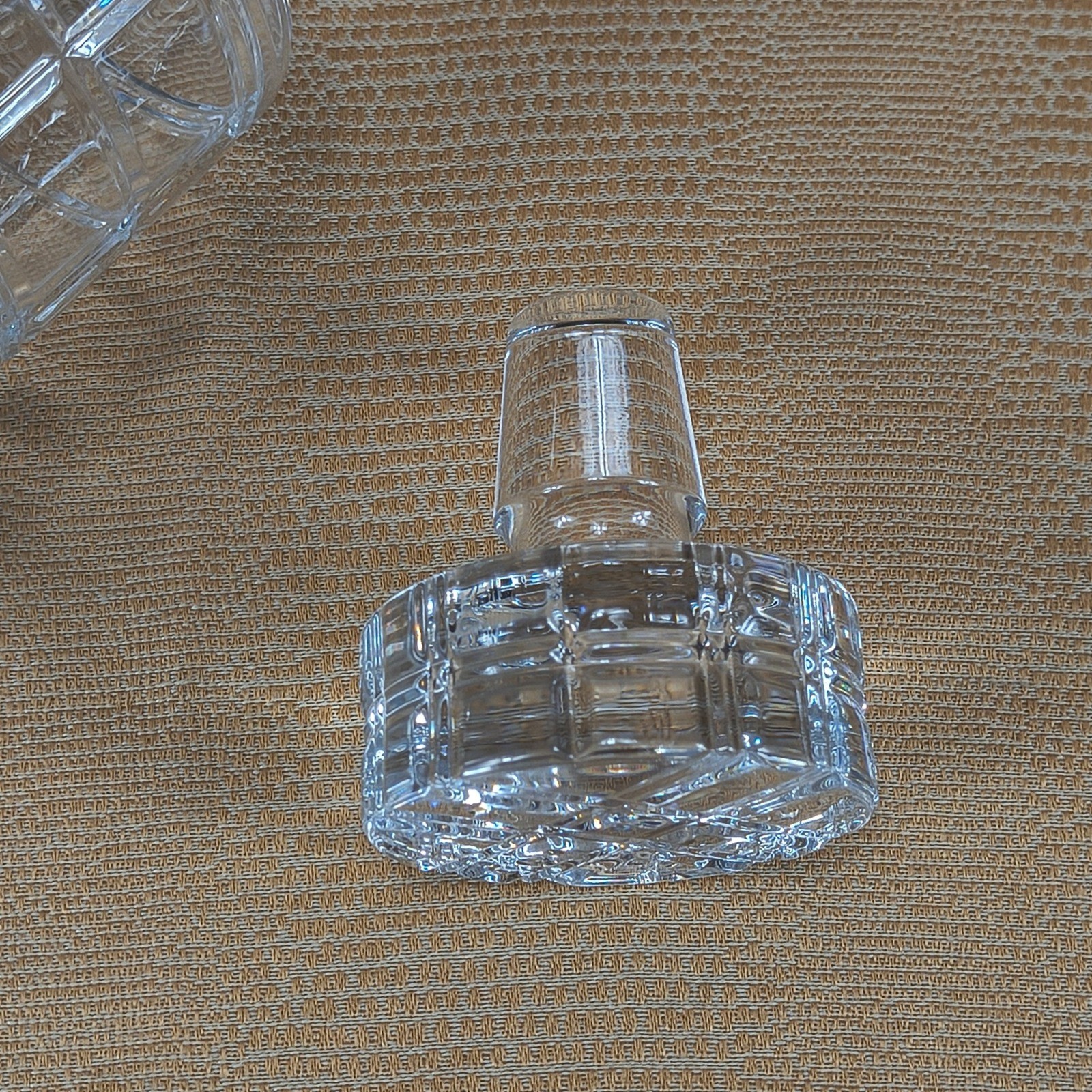 Ralph Lauren Hudson Plaid Crystal Decanter and 2 Glasses Gift Set