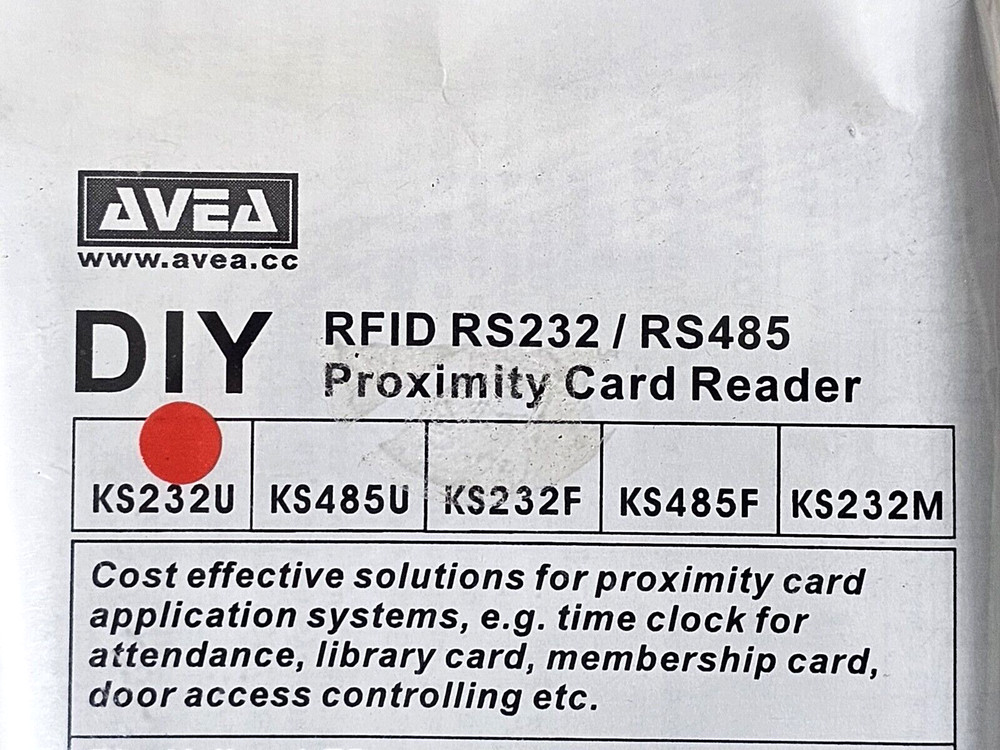 AVEA quickProx 125 kHz RS232 Proximity Card Reader / Slave reader