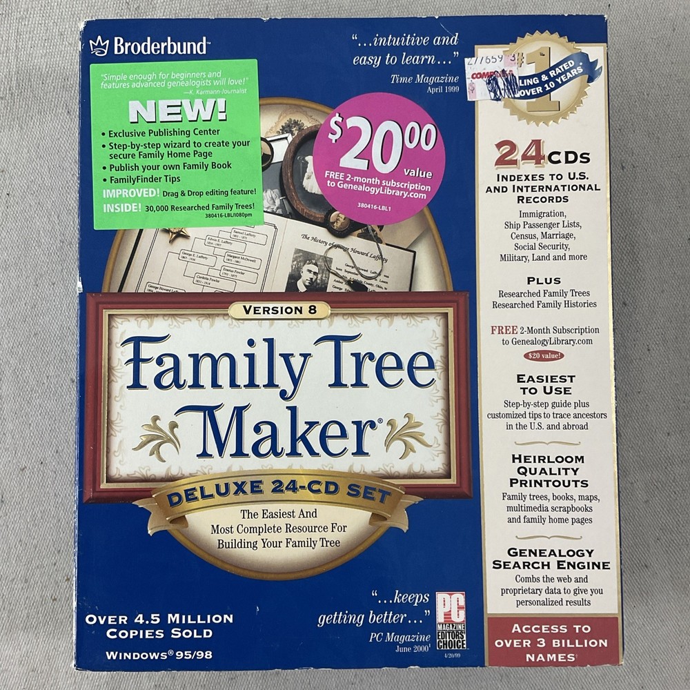 Family Tree Maker Version 8 - 24 CD's