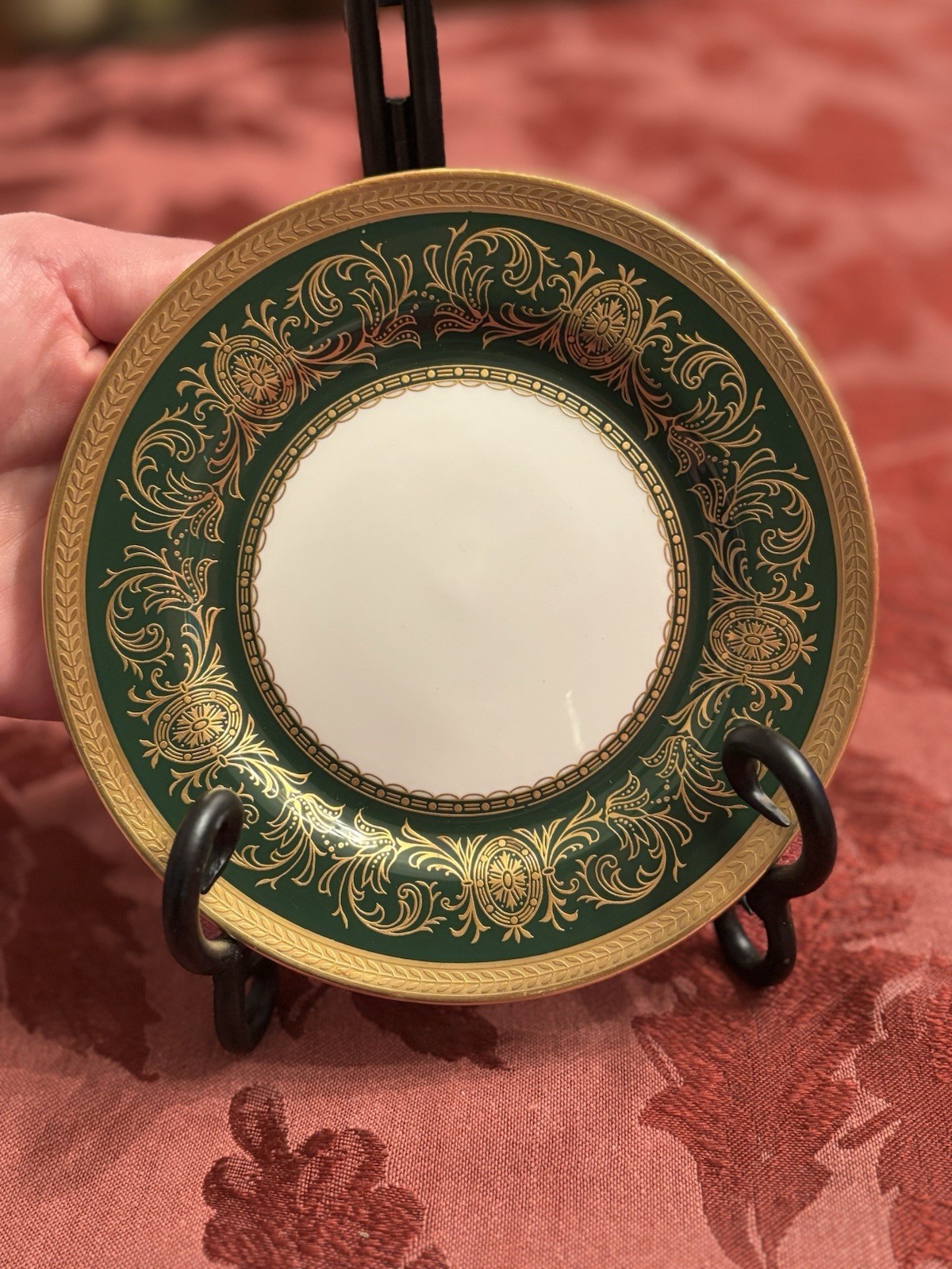 Aynsley Imperial Laurel Green China REDUCED - 5 PIECE SET