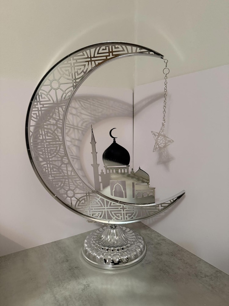 Ramadan Silver Moon Decor