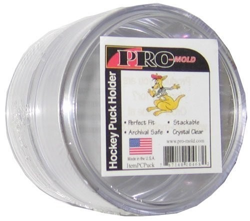 (Pack of 2) Pro-Mold Round NHL Hockey Puck Holder Case UV Protection Made In USA