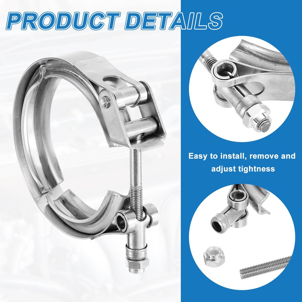 3.5" Quick Release V Band Clamp Adjustment Range 89mm / 3.51inch