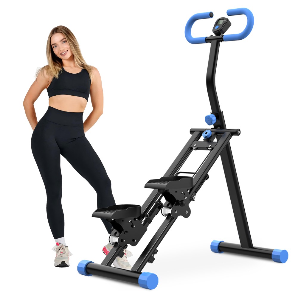 Blue Stair Stepper for Home Gym Exercise, Vertical Climber Exercise Machine