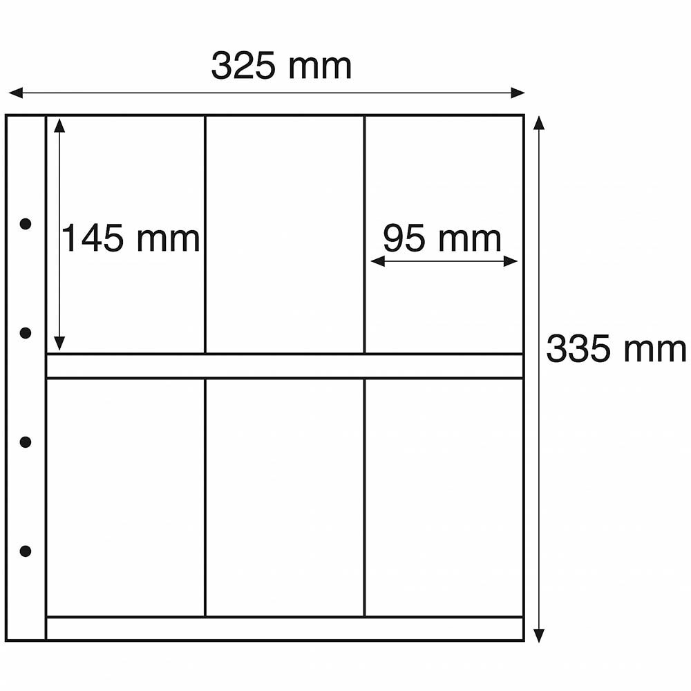 Lighthouse Maximum Wide Pages 6 Pockets Vintage Postcards Vertical Clear Sheets