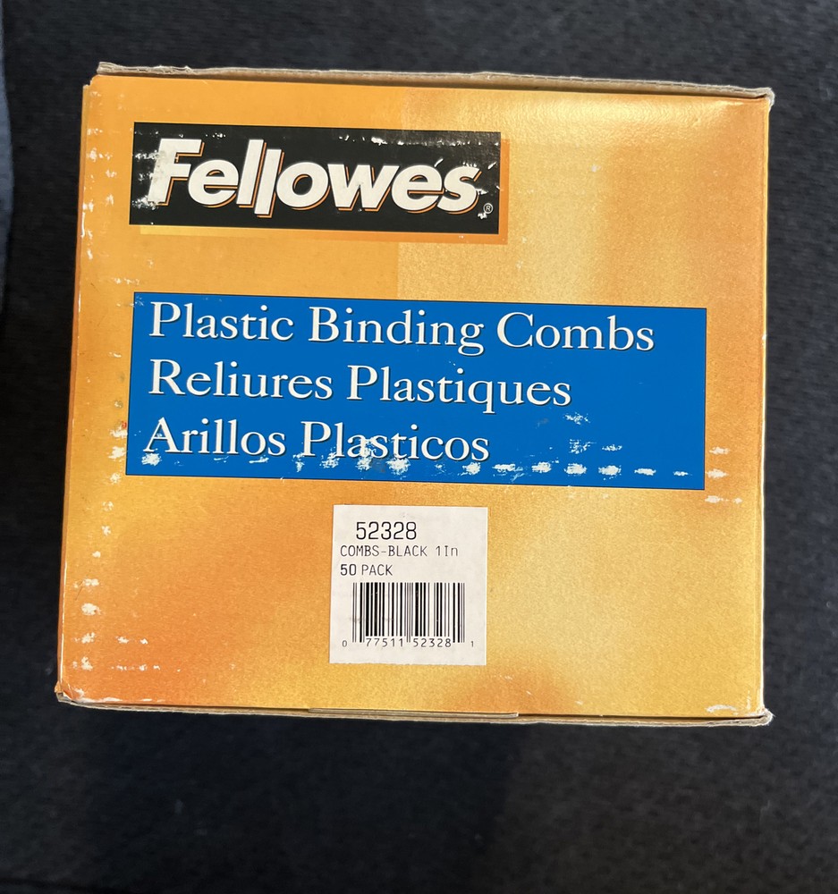 Fellowes Plastic Binding Spine 200 Sheets 50/Pack (52328)