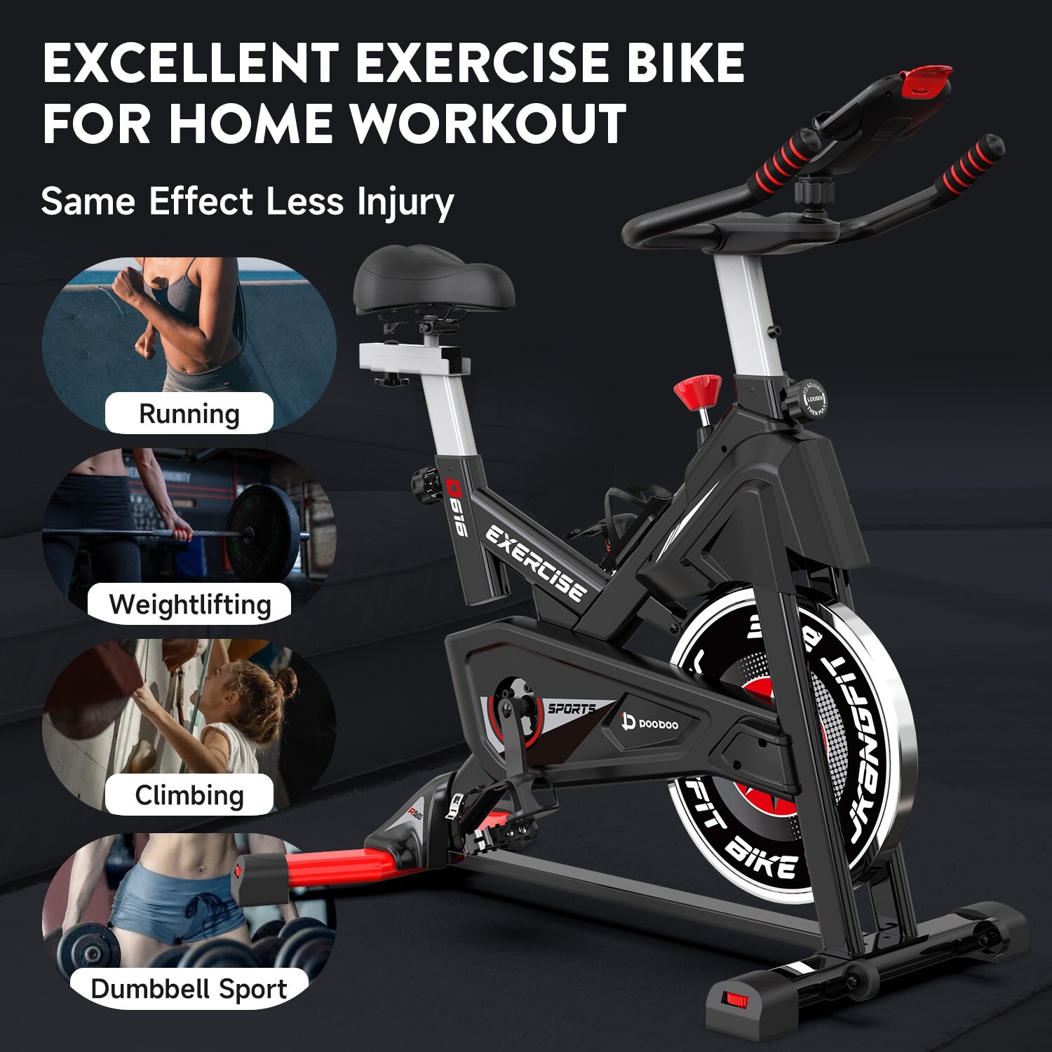 Indoor Pro Exercise Bike Stationary Bike Bicycle Cycling Home Cardio Gym Workout