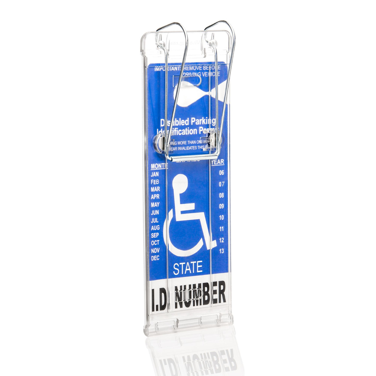 JL Safety Visortag Vertical- Best & Sturdiest Handicap Placard Holder Available!