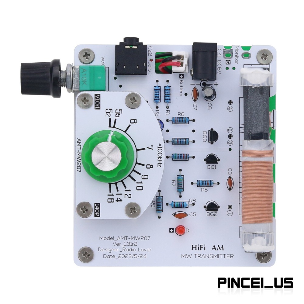 AMT-MW207 525-1605KHz HiFi AM Transmitter MW Transmitter DIY Circuit Board Radio