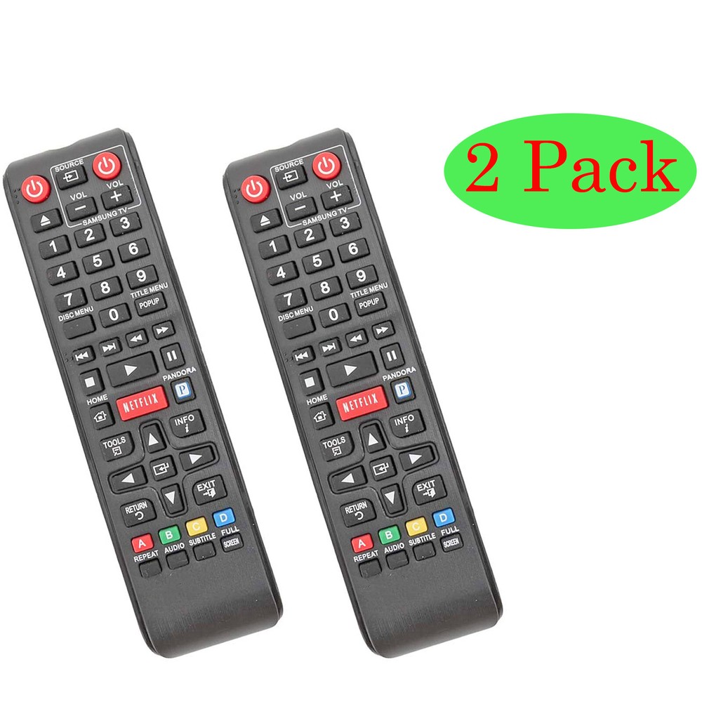 2 Pack Remote for Samsung Blu-Ray DVD Player BD-E5700 BD-E5900 AK59-00166A
