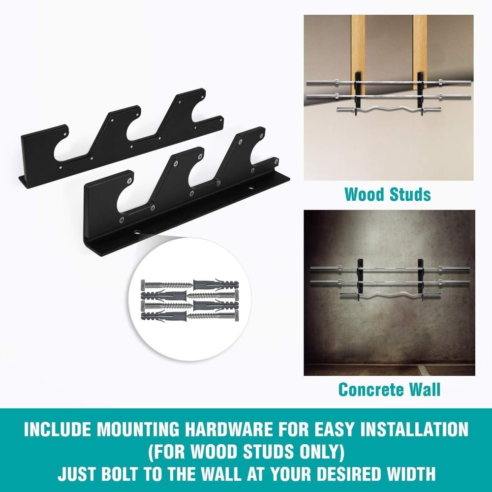Vertical Barbell Storage Rack - Durable Olympic Holder with Protective Padding
