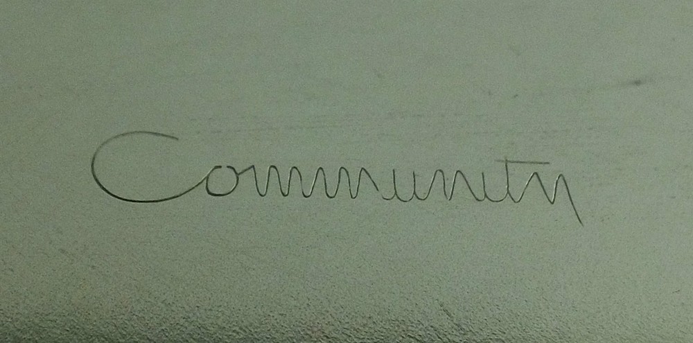 Small 9.25 Inch Silverplate Tray Marked Community, Possibly Gravy Boat Drip Tray