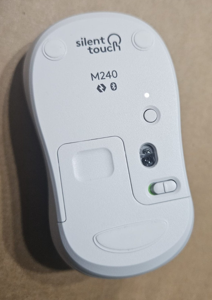 Logitech M240 Silent Bluetooth Mouse Wireless Compact Portable Graphite White