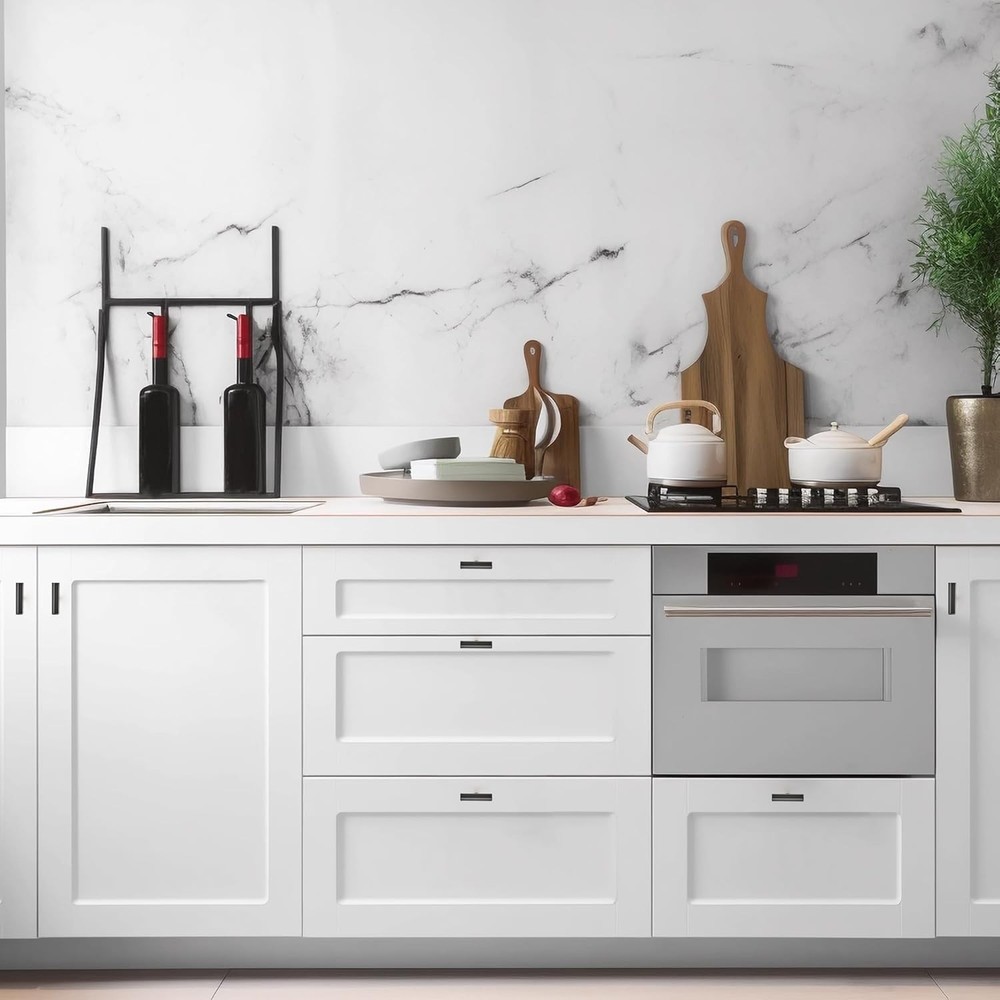 Matte Black Dresser Knobs - 2in Length, 20 Pack