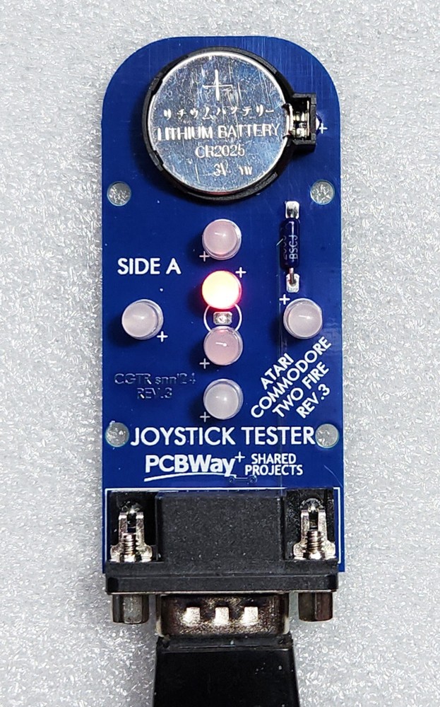 🕹️ Joystick Tester Amiga, Atari, C64 , Commodore Dsub 9 Pin Battery Operated 🕹